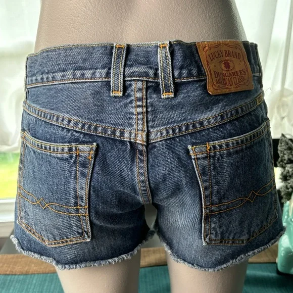 Vintage LUCKY BRAND Denim Cut Off Jean Shorts - Sz 4/27 - Picture 7 of 14